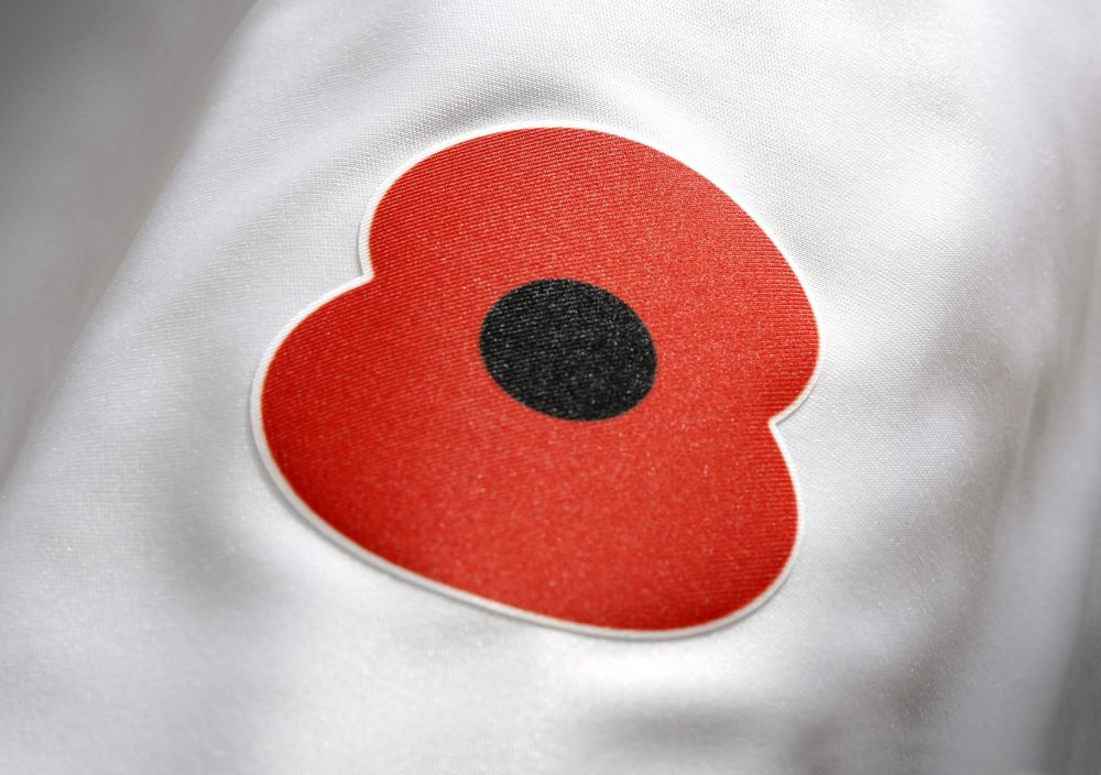Image showing the Royal British Legion chest poppy for football clubs manufactured by Elms